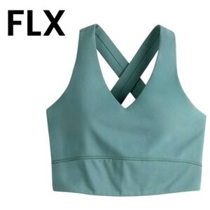 FLX Women's Affirmation Light Sage Green Sports Bra (Matching Legging Listed)